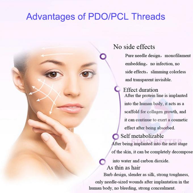 Ascensore professionale del filo di PCL per il trattamento di cura di pelle di contorno corpo/di lifting facciale