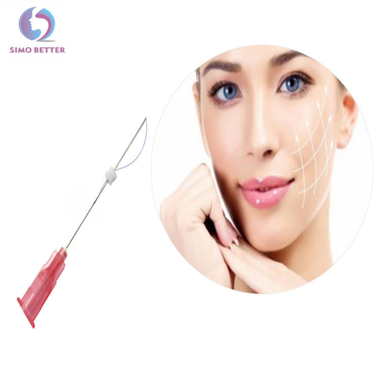 Non Surgical Face Lift Thread Facelift Nose L Shaped Needle Silicone Coated